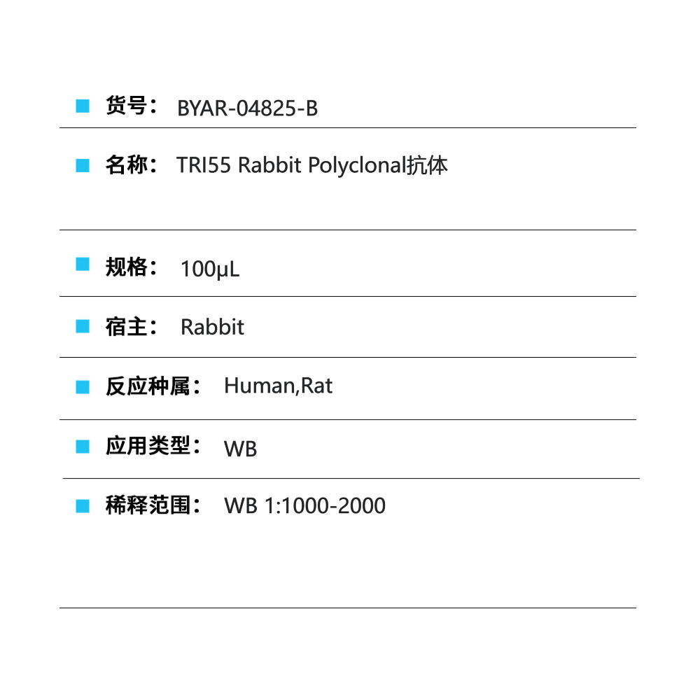 BYAR-04825-B TRI55 Rabbit Polyclonal抗体 - Biosharp/白鲨