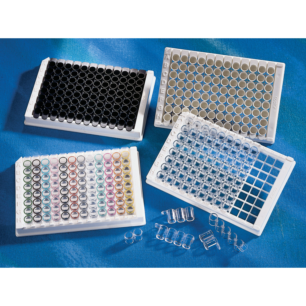 3924 96孔可拆酶标板，全黑平底，高结合力 - Corning/康宁