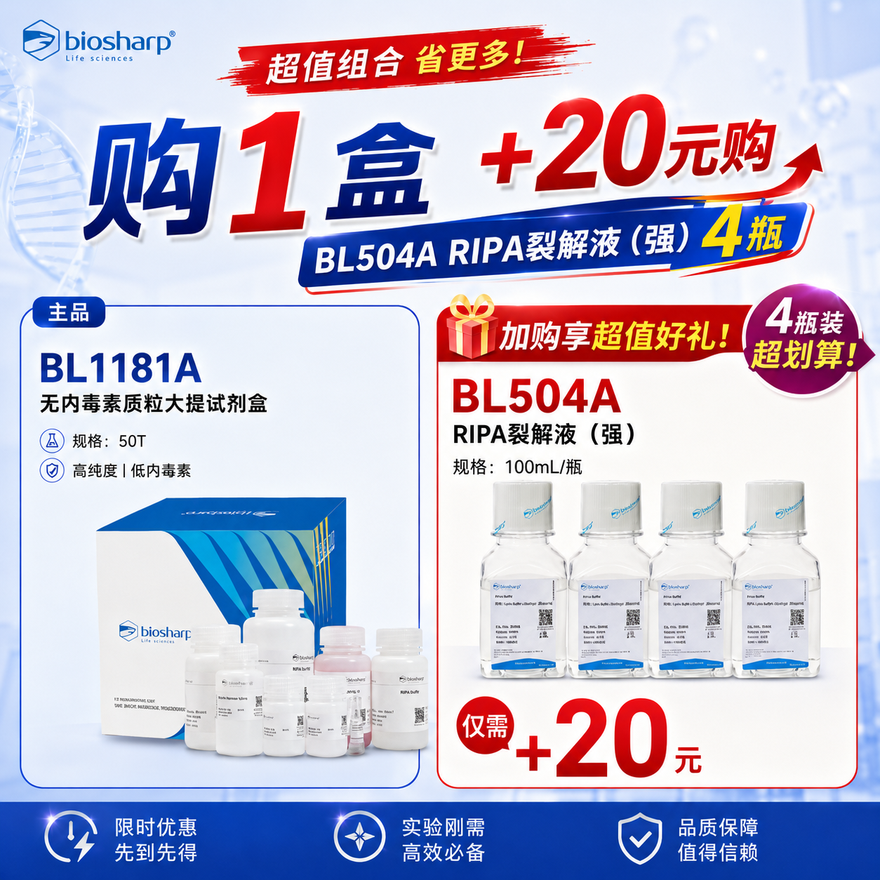 BL1181A 无内毒素质粒大提试剂盒