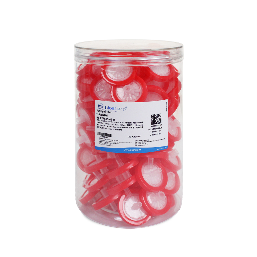 BS-PTFE25-45-B 25mm,0.45μm一次性针头式滤器,非无菌,疏水PTFE膜 - Biosharp/白鲨